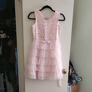 Jona Michelle Pink Sequin Tulle Dress